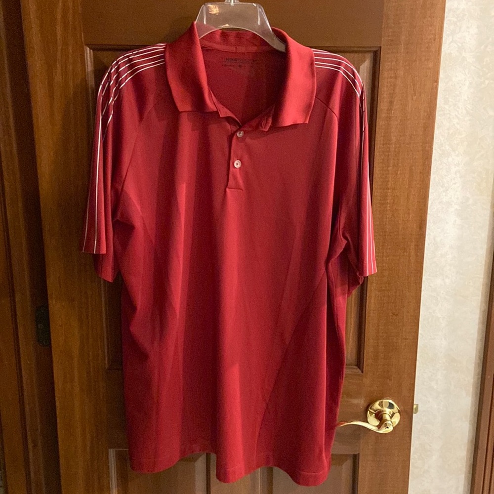Nike Men’s Golf Short Sleeve Polo Shirt with Mesh Insert, Size XL, Red